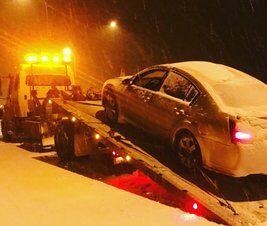 towing in the snow