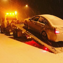 towing in the snow